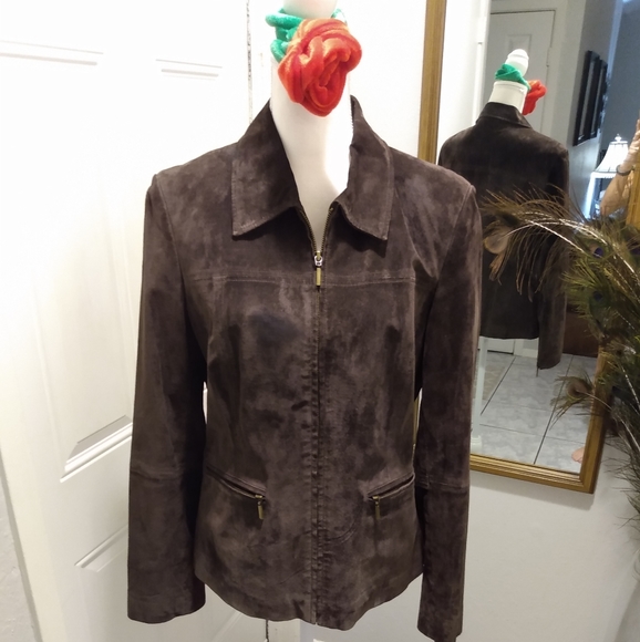 Liz Claiborne Jackets & Blazers - Liz Claiborne brown suede jacket